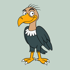 illustration of a cartoon vulture