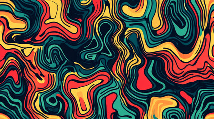 Fototapeta premium A seamless geometric pattern typically involves a repetitive arrangement of shapes or forms that fit together without gaps, creating a continuous design
