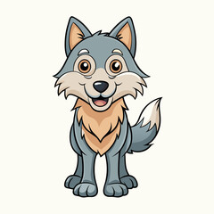 wolf cartoon vector