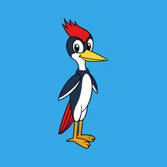 woodpecker cartoon vector