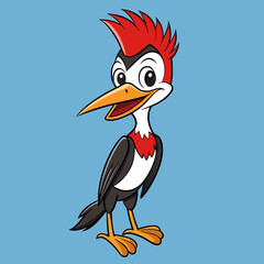 woodpecker cartoon vector