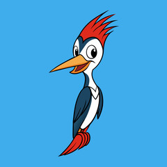 woodpecker cartoon vector