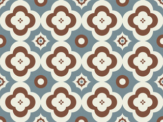 Seamless Retro Tile Pattern - Vintage and Decorative Geometric Design