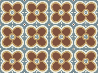 Seamless Retro Tile Pattern - Vintage and Decorative Geometric Design