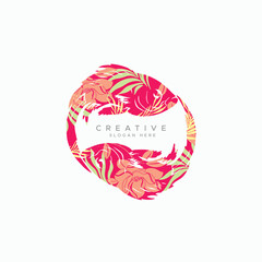 Blue Silhouette Two koi Fish Patter Leaf Troipical on blue background design vector