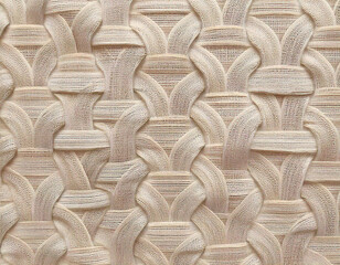 Fototapeta premium A serene atmosphere with woven linen patterns in neutral tones minimalist living space textile design indoor environment close-up view aesthetic comfort for modern homes