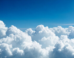 A serene atmosphere with a soft white fluffy cloud texture blending into a pale blue sky for an airy aesthetic