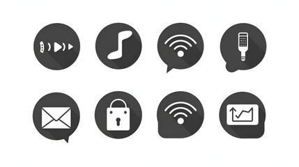 masseg icon monochrom vector