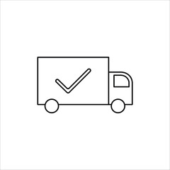 Icon Ecommerce truck and checklist