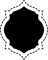 islamic decorative shape black solid, suitable for ramadan eid mubarak