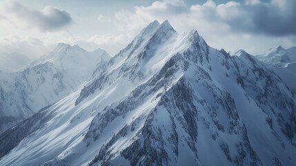 Obraz premium Majestic Snow-Capped Mountains