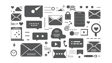 masseg icon monochrom vector