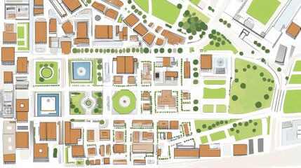 Detailed Urban City Plan: A Comprehensive Architectural Design for a Modern Metropolis