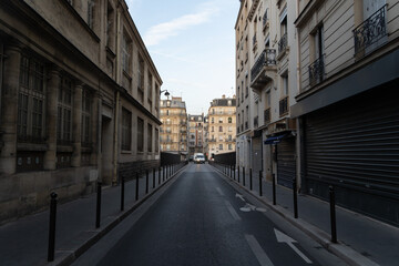 Paris street surrounded by old buildings
