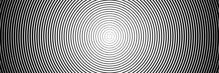 horizontal halftone of black circle from center for pattern and background.