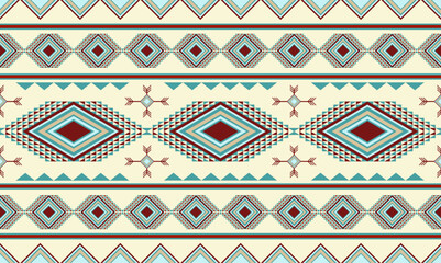 Obraz premium Western design shapes in a seamless repeat pattern - Vector Illustration
