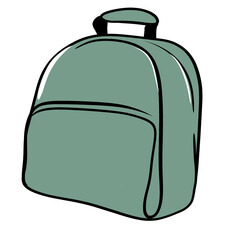 School backpack illustration 