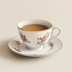 Fototapeta premium Cup of coffee in a decorated cup