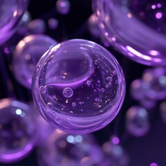 Stunning Visual Representation of Intricate Molecular Structures in a Futuristic Scientific Design.  A Detailed and Colorful Abstract of Modern Scientific Concepts.