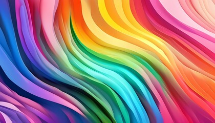 Obraz premium Vibrant waves of color create a mesmerizing abstract artwork showcasing dynamic swirls and gradients