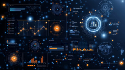 A detailed and colorful online store analytics dashboard displaying various performance metrics