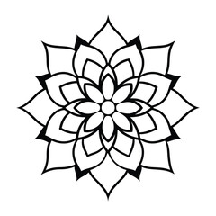 Professional Mandala Design with Symmetrical Layout and Intricate Details-107