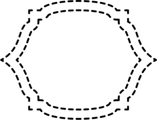 islamic decorative shape dash dotted line, suitable for ramadan eid mubarak