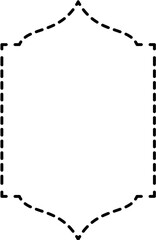 islamic decorative shape dash dotted line, suitable for ramadan eid mubarak