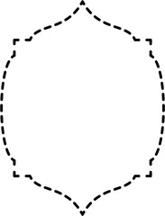 islamic decorative shape dash dotted line, suitable for ramadan eid mubarak
