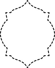 Naklejka premium islamic decorative shape dash dotted line, suitable for ramadan eid mubarak