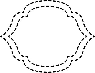 islamic decorative shape dash dotted line, suitable for ramadan eid mubarak