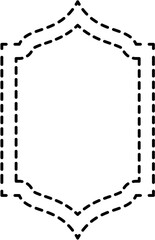 islamic decorative shape dash dotted line, suitable for ramadan eid mubarak
