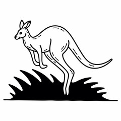 silhouette of a kangaroo