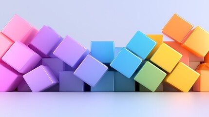 Obraz premium Colorful Cubes Abstract Background