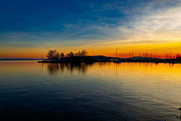 The Lake Balaton at sunset