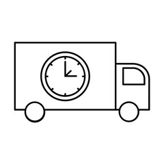 icon truck and time