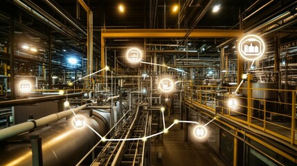 Advanced Industrial Automation System in Modern Manufacturing Facility