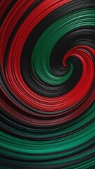 Fototapeta premium A row of green and black stripes