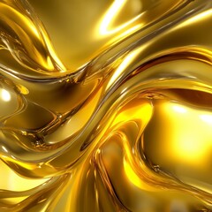 Obraz premium Golden Liquid Flowing Art Abstract Background Design
