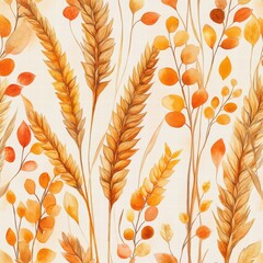 Elegant Autumn Leaves and Foliage Pattern Design
