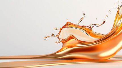 Dynamic Golden Liquid Splash