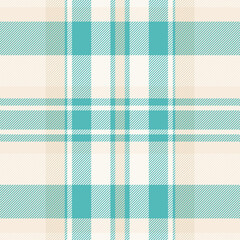 Popular background pattern seamless, custom fabric check plaid. Infinity vector texture tartan textile in light and teal colors.