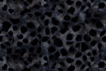 Obraz premium Panther skin texture isolated. Close-up panther pattern. Big Cat fur. Black panther skin. Realistic panther texture. Panther design texture. Detailed panther skin close-up. Wild Animal texture.