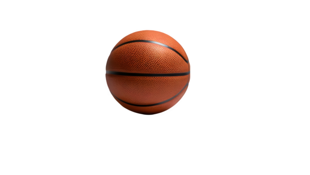 Photo of basketball isolated on transparent background