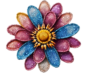 beautiful colorful and diverse flowers isolated on white background PNG.AI GENERATED