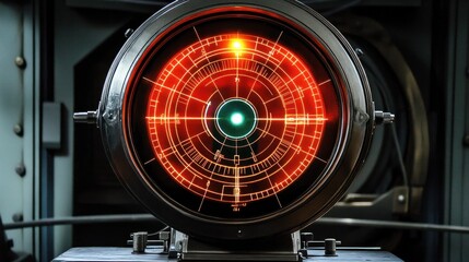 Vintage Futuristic Circular Display Device