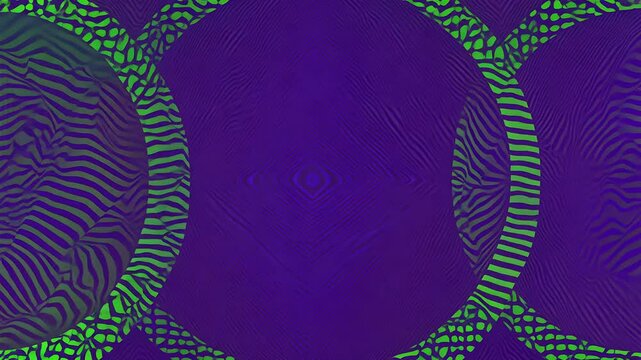 Static video, seamless vector pattern, overlapping ovals, shades of purple and green, color gel lighting, the colors blend smoothly at the intersections