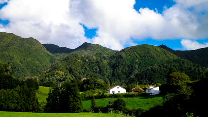 Mountain top on Sao Miguel Island. Azores.