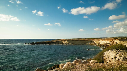 Coastal area in Cyprus near Coral Bay.