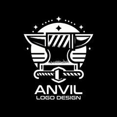 Obraz premium Anvil Vector Logo Design